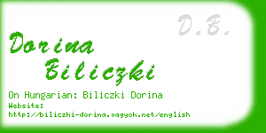 dorina biliczki business card